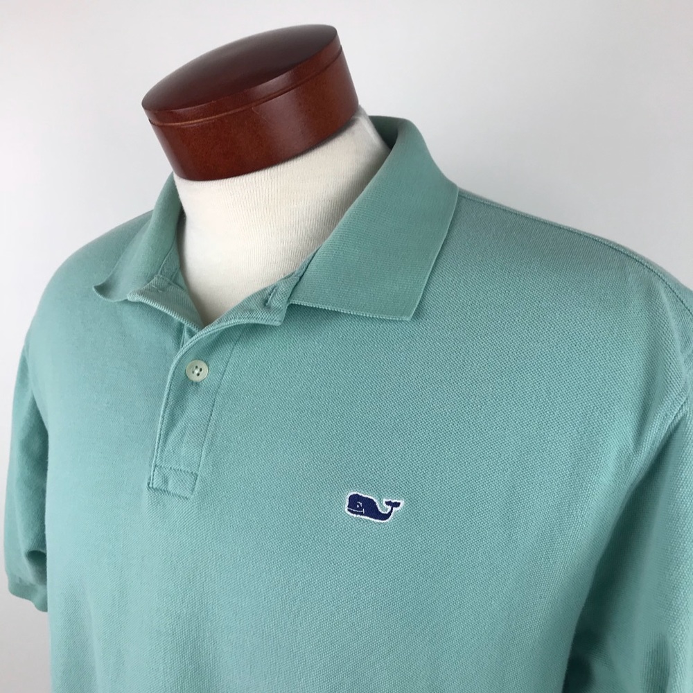 Mens VINEYARD VINES Green Polo Shirt Medium